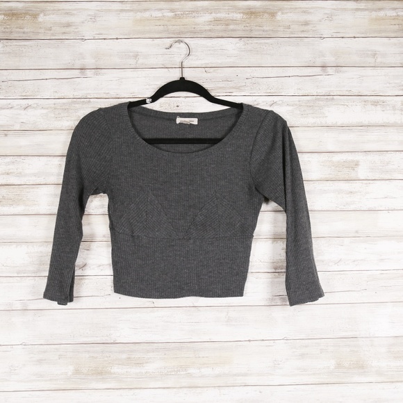 Silence + Noise ¾ Long Sleeve Crop Top - Picture 1 of 5